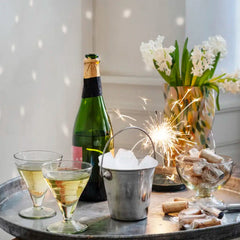 dotted glass vase party setting decor