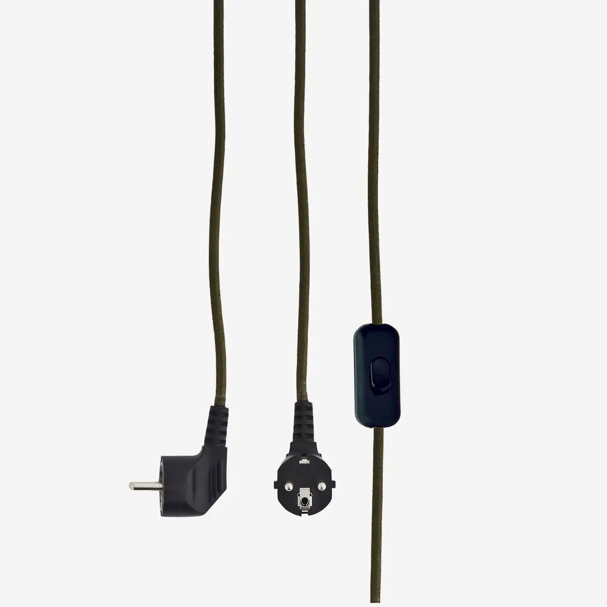 enamel table lamp dark green Madam Stoltz plug