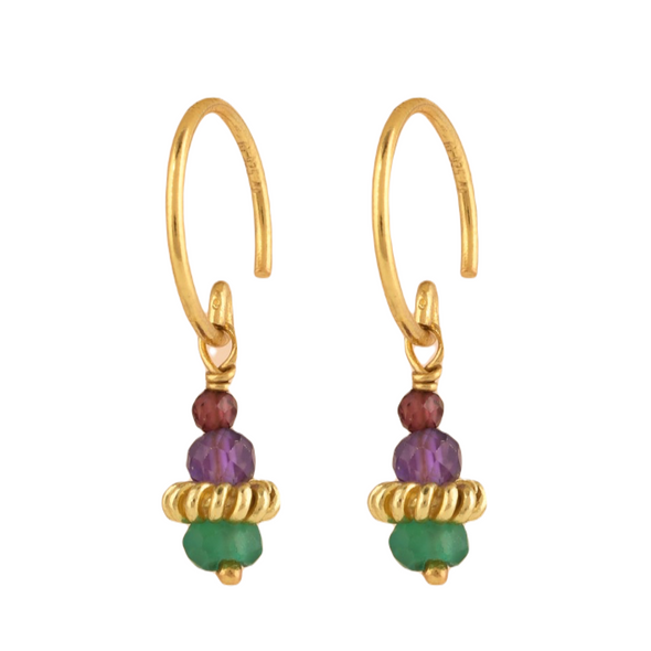 Mujajuma earrings gemstones