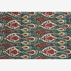 Mattress by Madam Stoltz printed cotton in forest green closeup