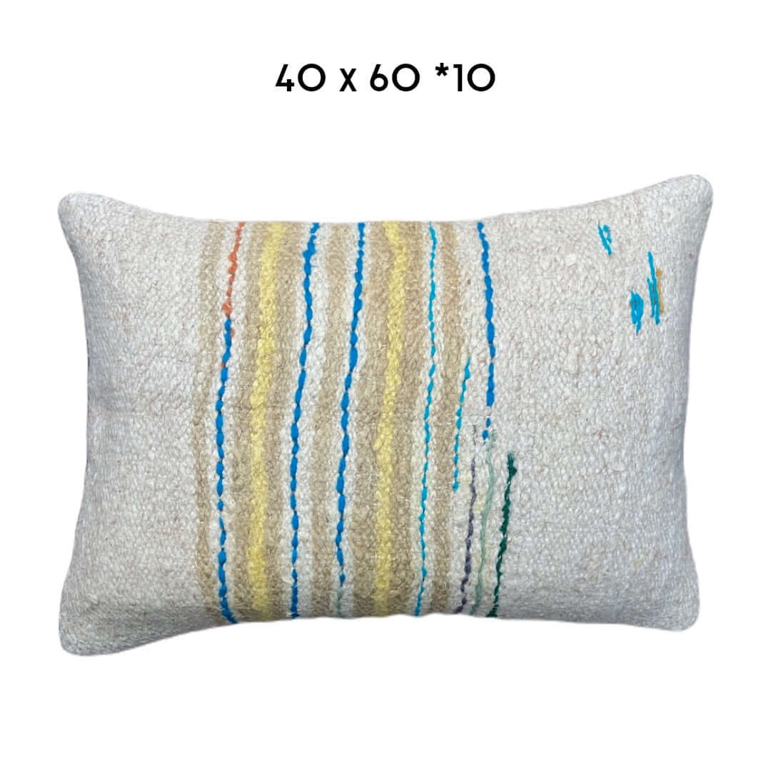 hemp kilim cushion cover 40x60cm unique handmade
