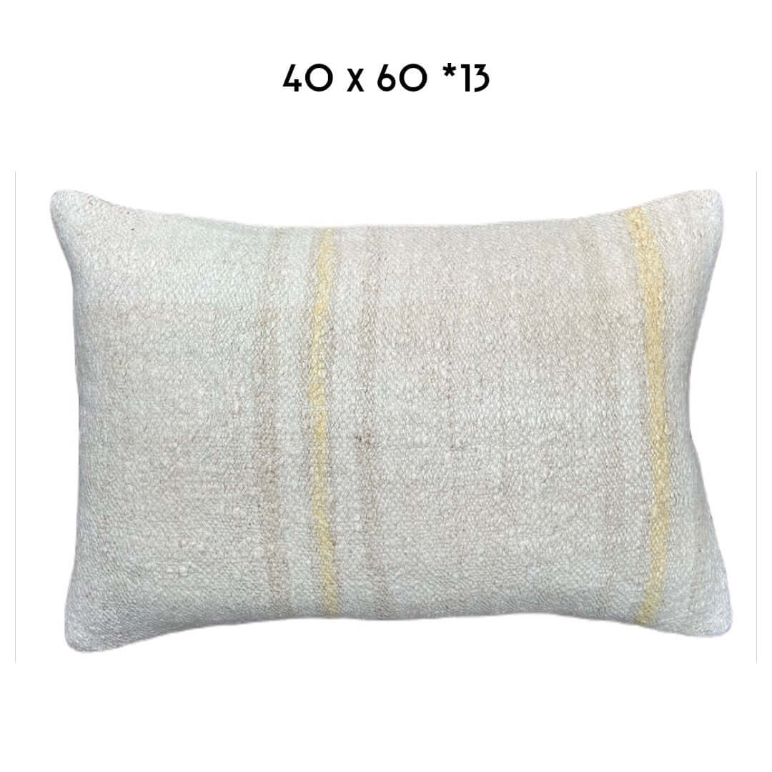 hemp kilim cushion cover 40x60cm unique handmade