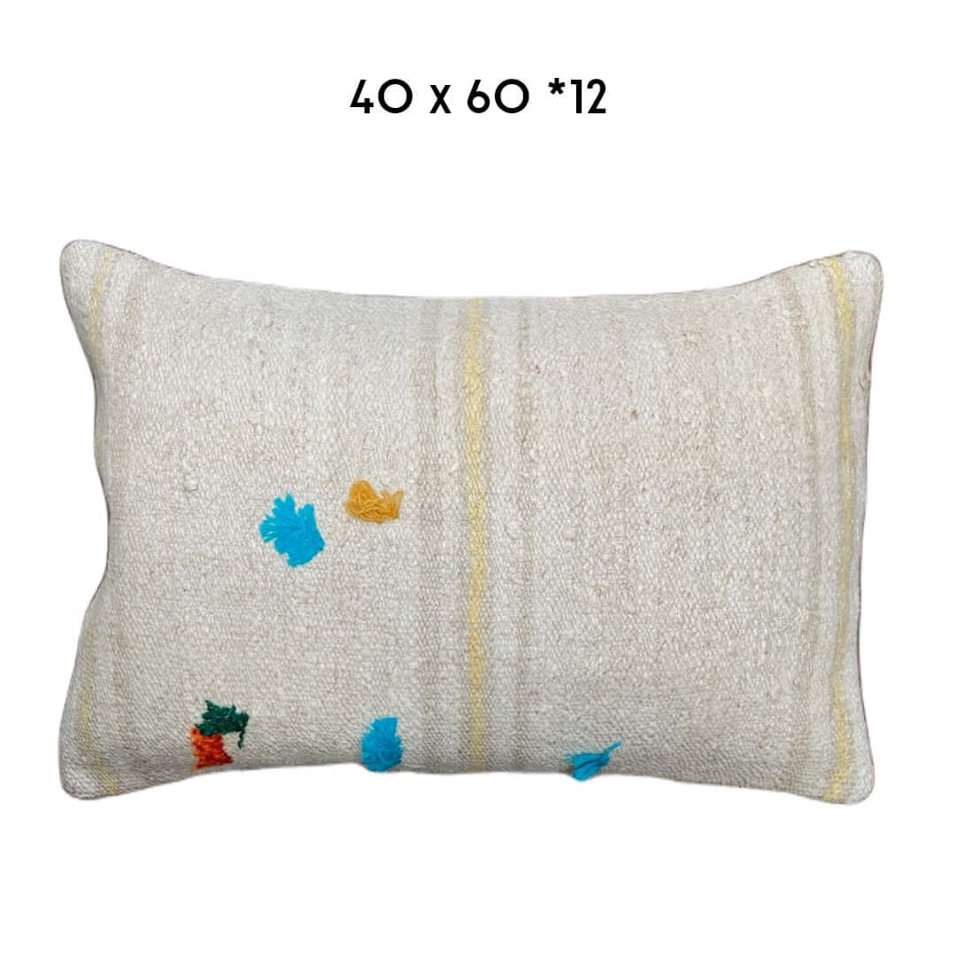 hemp kilim cushion cover 40x60cm unique handmade