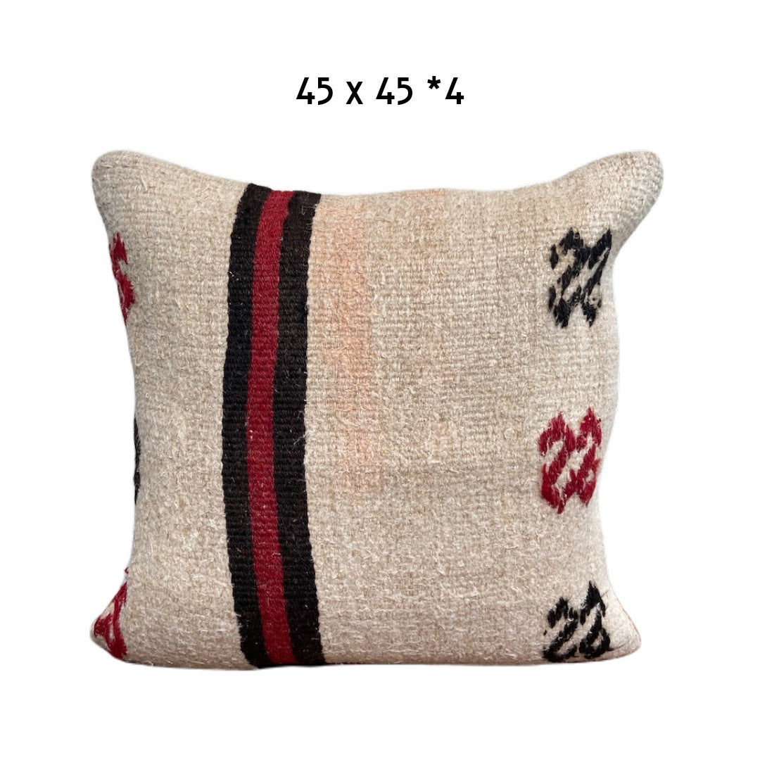 vintage Hanf-Kissenbezug 45x45 cm Türkei