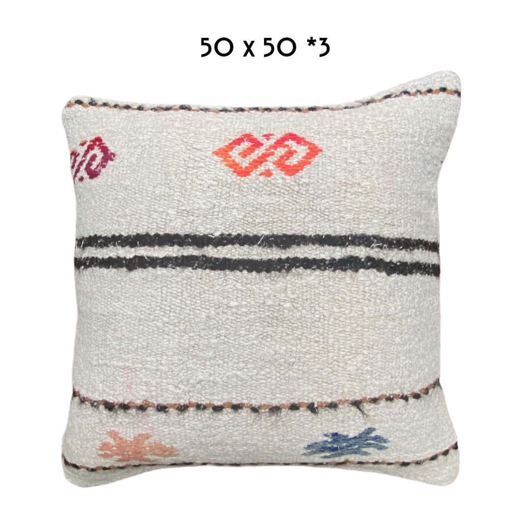 vintage hemp cushion 50x50cm Turkey organic