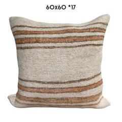 vintage hemp cushion 60x60cm natural unique kilim pillow Nadia Dafri