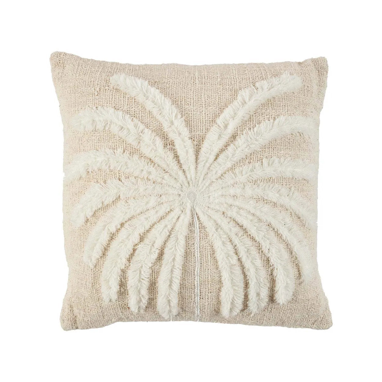island palm cushion Bazar Bizar white