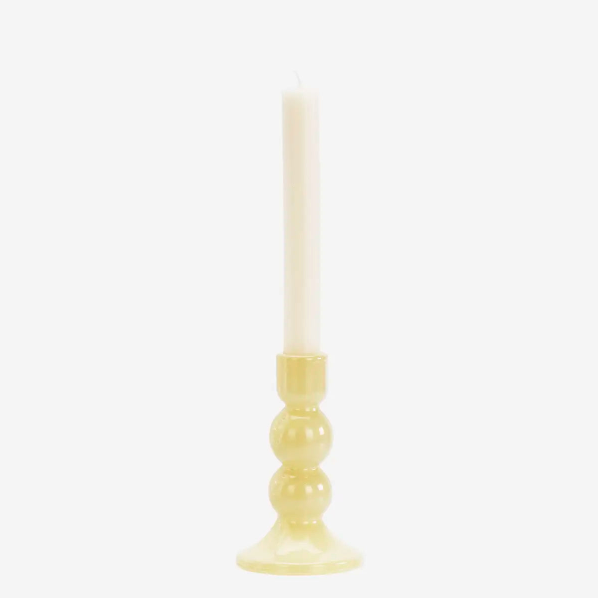 Glass candle holder honey Madam Stoltz 