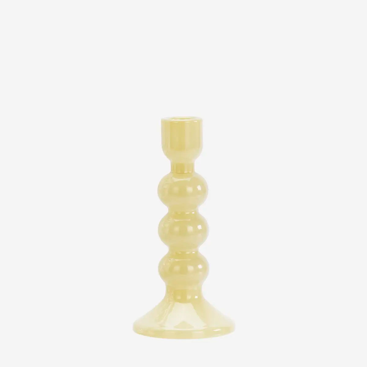 Glass Candle Holder 3 Bubbles Honey or Maroon