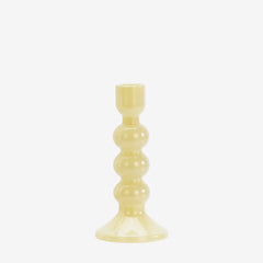 Glass Candle Holder 3 Bubbles Honey or Maroon