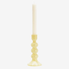 Glass Candle Holder 3 Bubbles Honey or Maroon