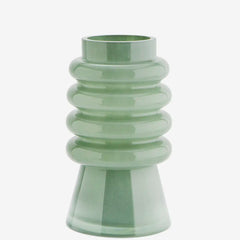 Madam Stoltz glass vase rings green