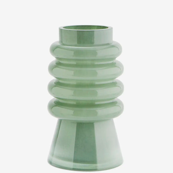 Madam Stoltz glass vase rings green