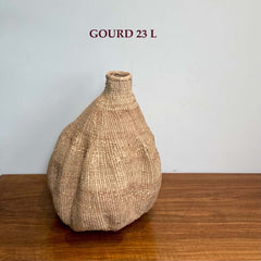 Garlic gourd basket knoflookmand woondecoratie Afrikaanse mand landelijk wonen