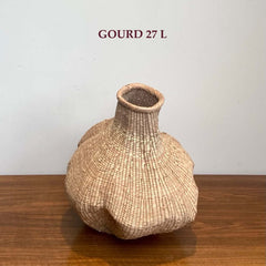 Garlic gourd basket knoflookmand woondecoratie Afrikaanse mand landelijk wonen