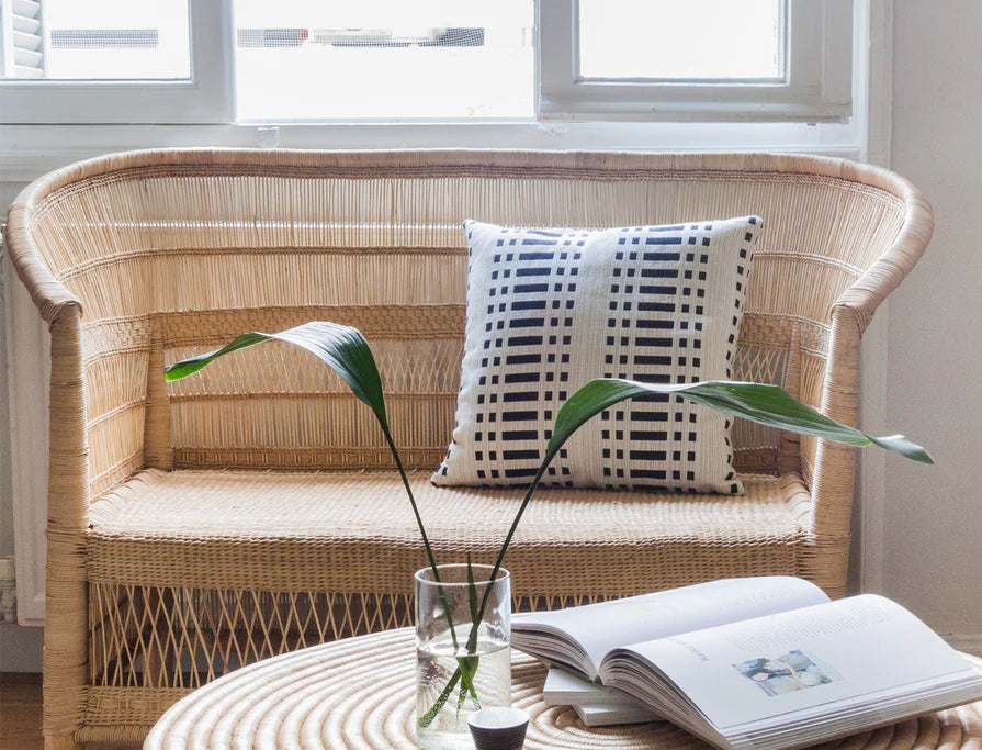 Malawi loveseat cane fairtrade natural 