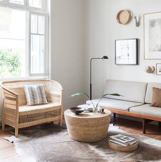 Malawi loveseat cane fairtrade natural 