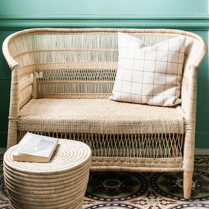 Malawi loveseat cane fairtrade natural 