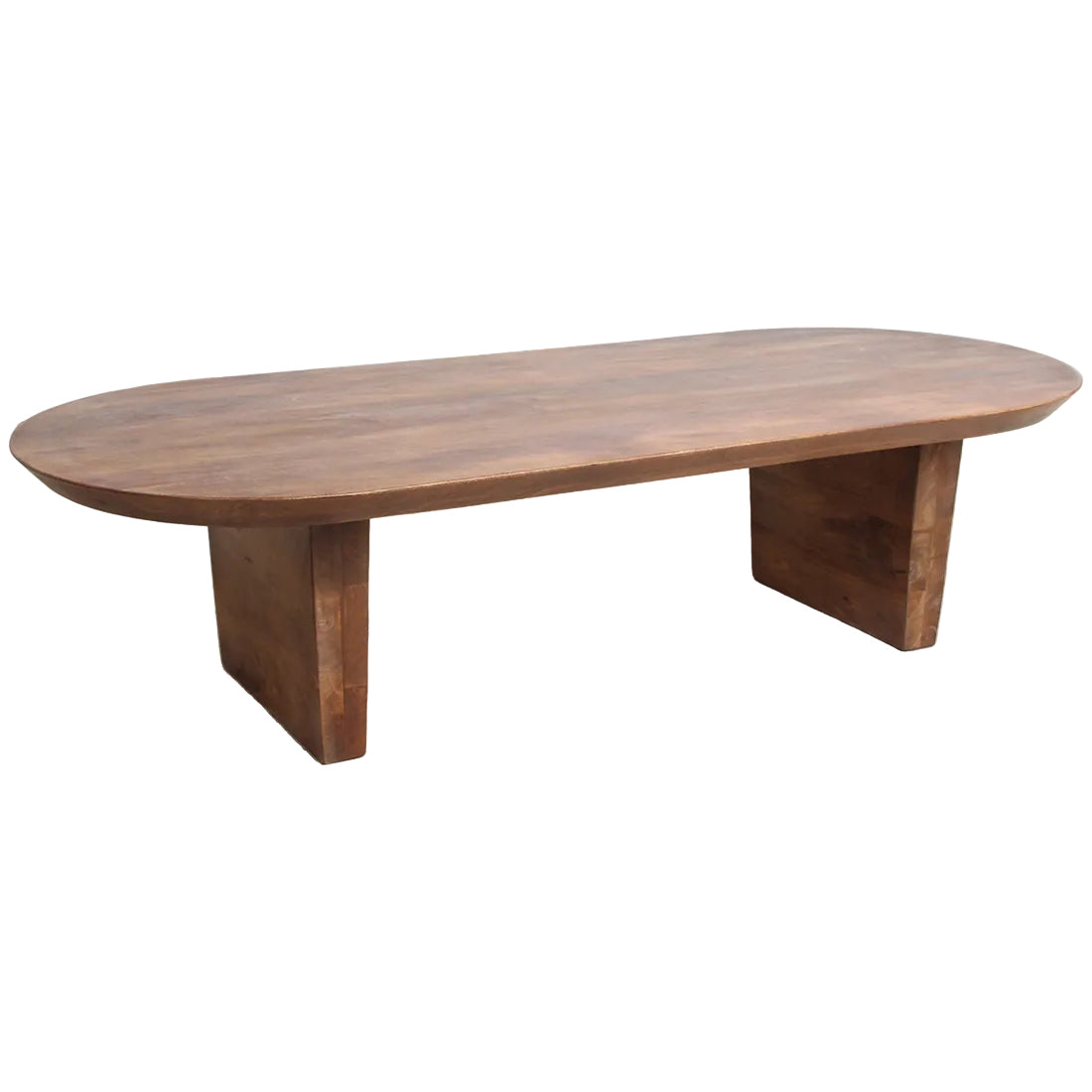 Wooden coffee table bullnose brown