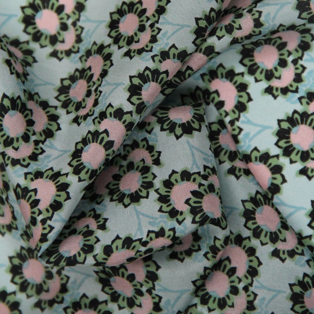 Les Belles Vagabondes Silk Scarf Tournesol Black Close Up