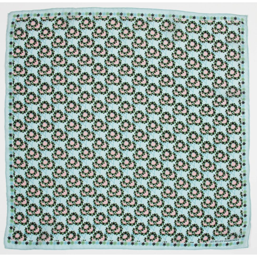 Les Belles Vagabondes Silk Scarf Tournesol Black