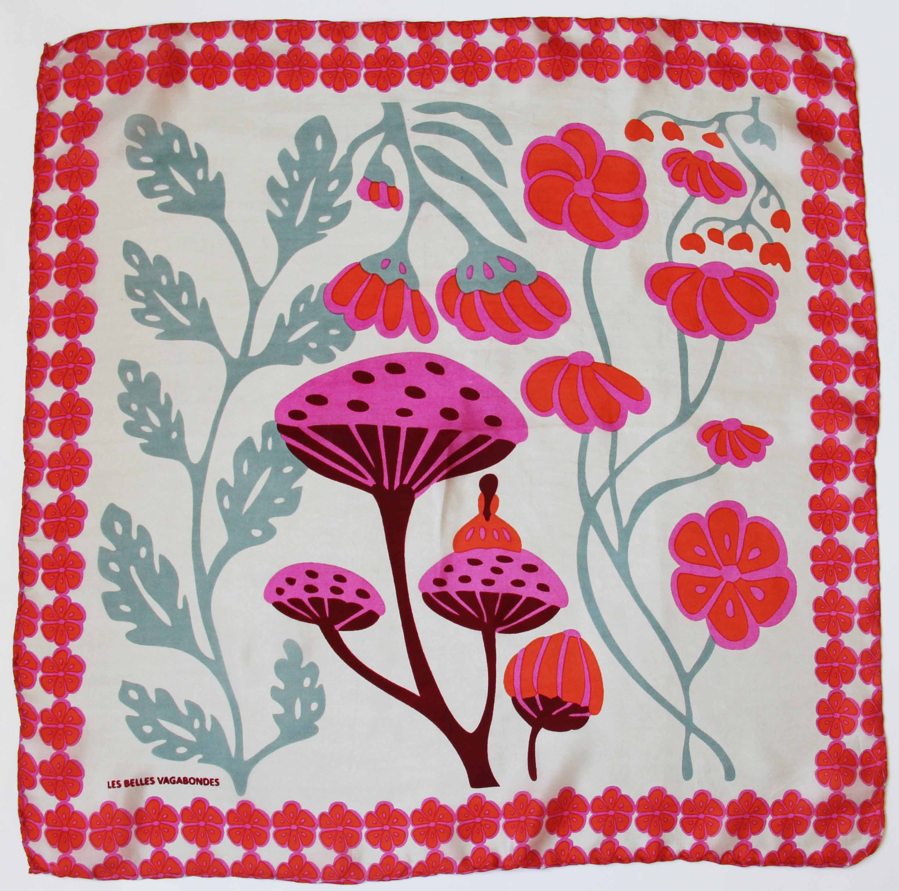 Les Belles Vagabondes Mini Alice Orange Silk Scarf