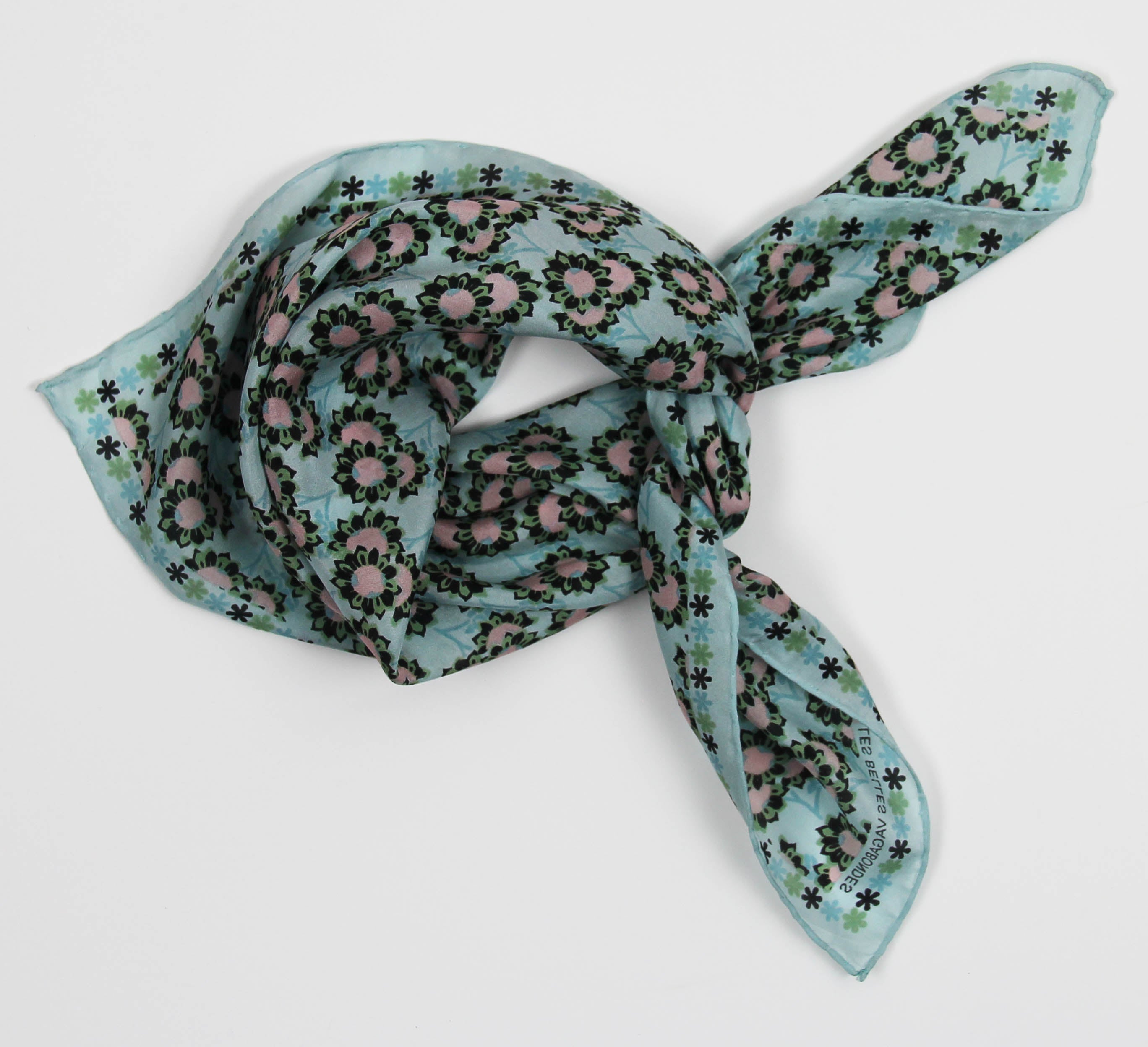 Les Belles Vagabondes Silk Scarf Tournesol Black Knot