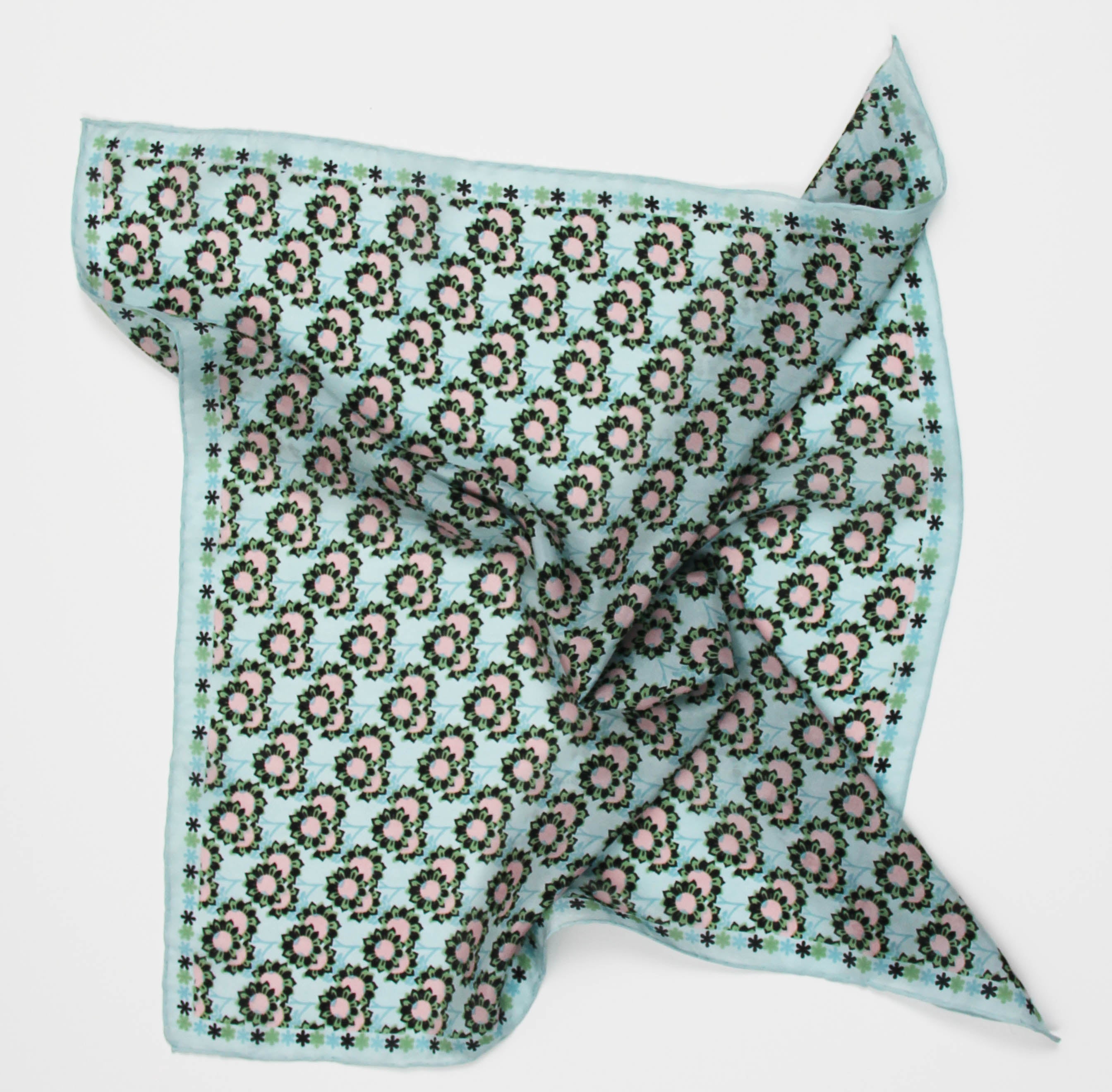 Les Belles Vagabondes Silk Scarf Tournesol Black Scrunch