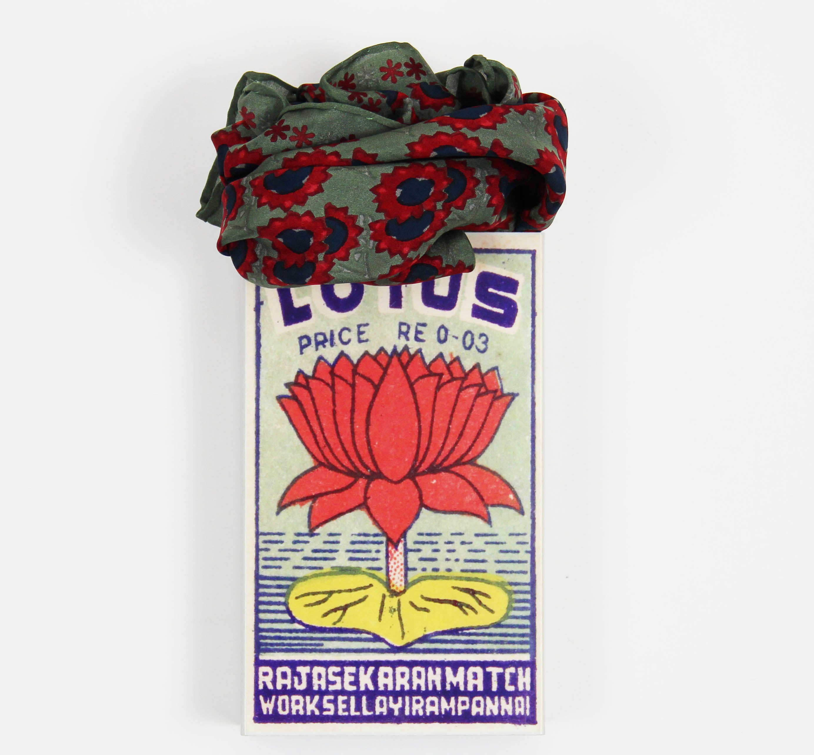 Les Belles Vagabondes Silk Scarf Tournesol Kaki Gift Box