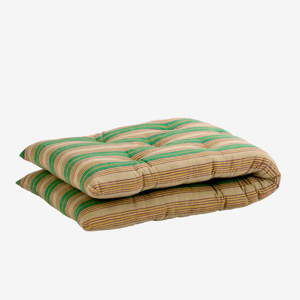 striped bench mattress cushion Madam Stoltz green