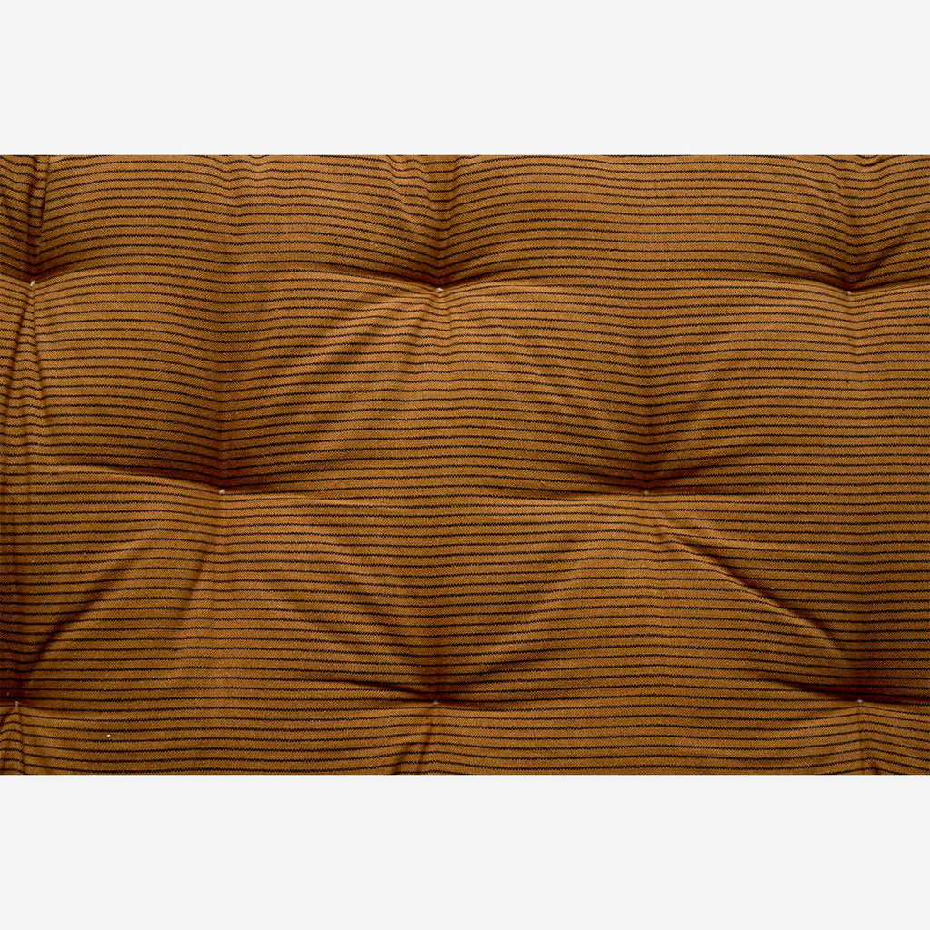 Brown striped bench cushion 