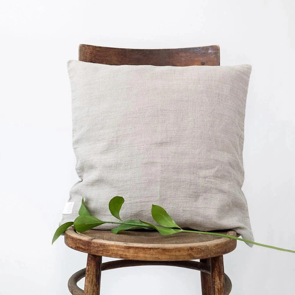 Lines Tales linnen cushion cover 50x50 cm natural