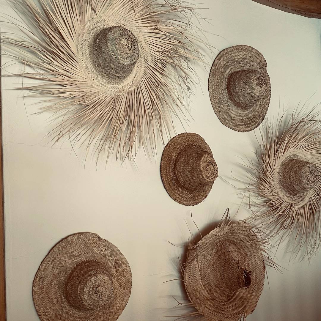 palm hat on the wall Mayala Home Ibiza project