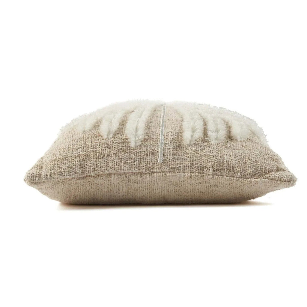 white palm tree cushion cover tufted