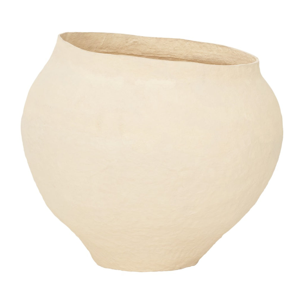 Beige ceramic planter Sandia 