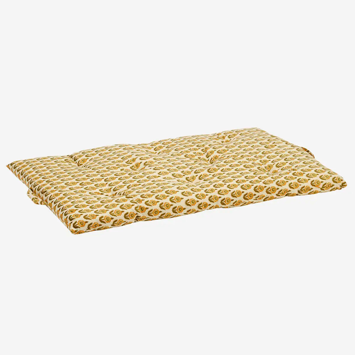 Printed Cotton Mattress Sunflower Yellow Madam Stoltz Unfolded