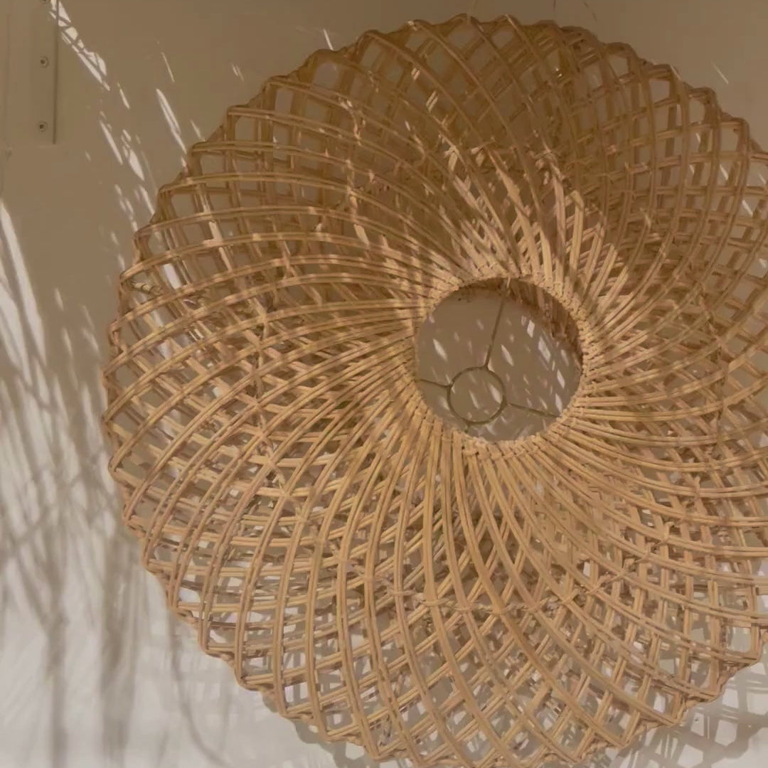 rattan wall lampshade Bali