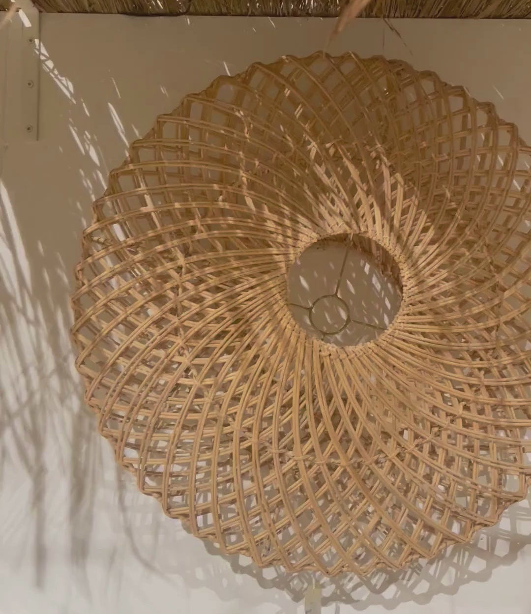 rattan wall lampshade Bali