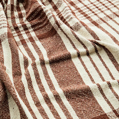 Close-up of brown and beige throw blanket Madam Stoltz