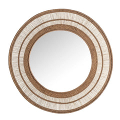 round Malawi mirror natural rattan 75cm