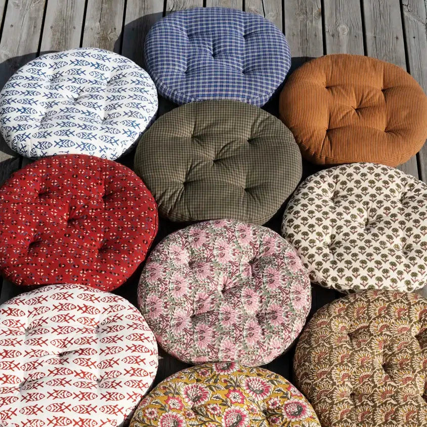round cotton chair pads Madam Stoltz
