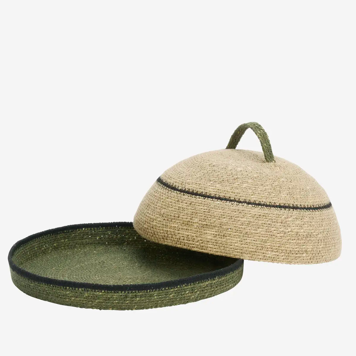 Seagrass Food Cover in Natural Green Madam Stoltz Open