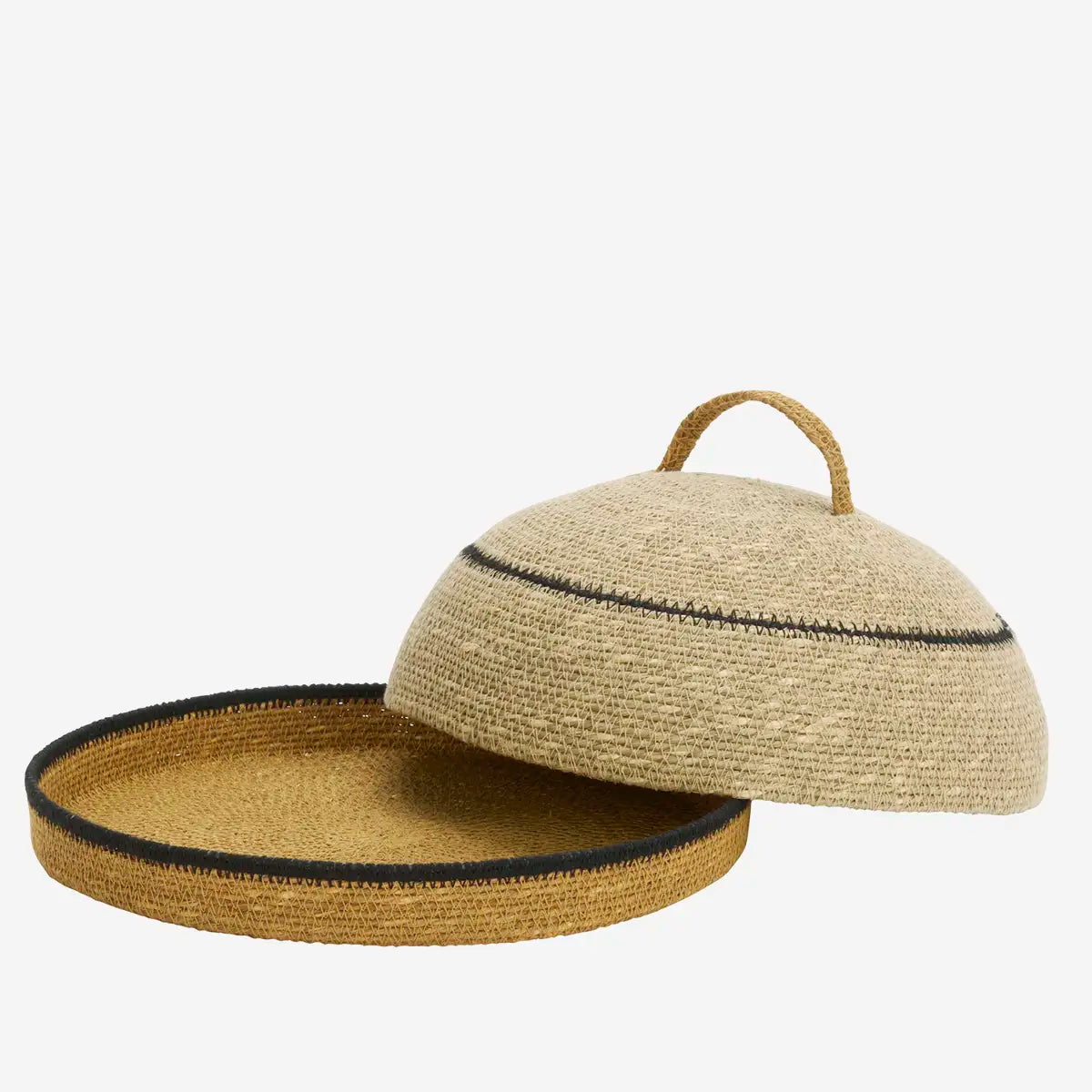 Seagrass Food Cover in Natural Yellow Madam Stoltz Open