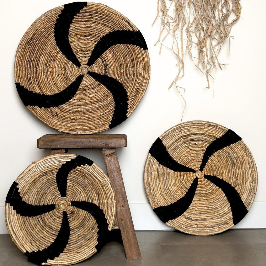 round woven wall baskets set of 3