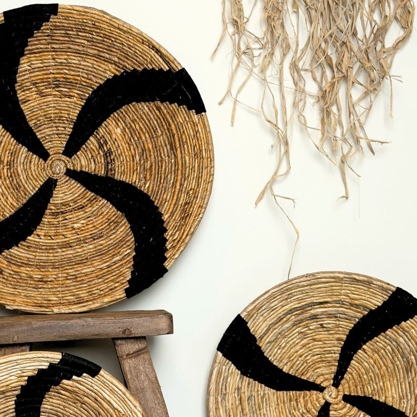 round woven wall baskets set of 3