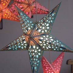 paper star lantern Starlightz turquoise