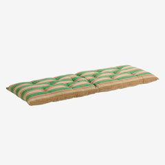 striped bench mattress cushion Madam Stoltz green camel