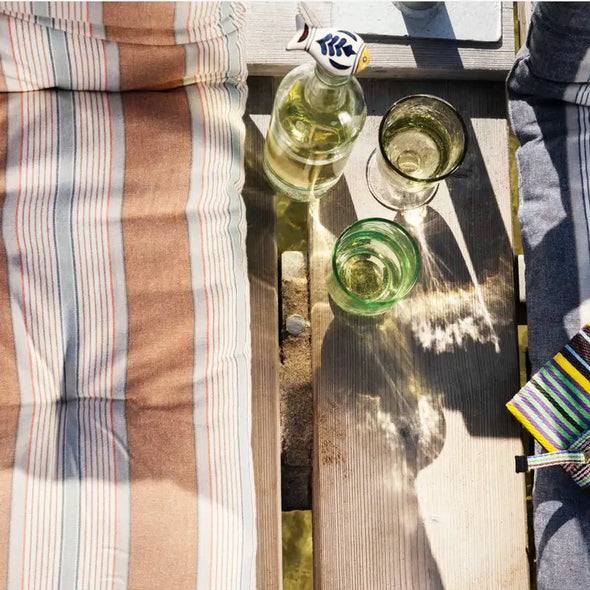 striped outdoor mattress cushions Madam Stoltz