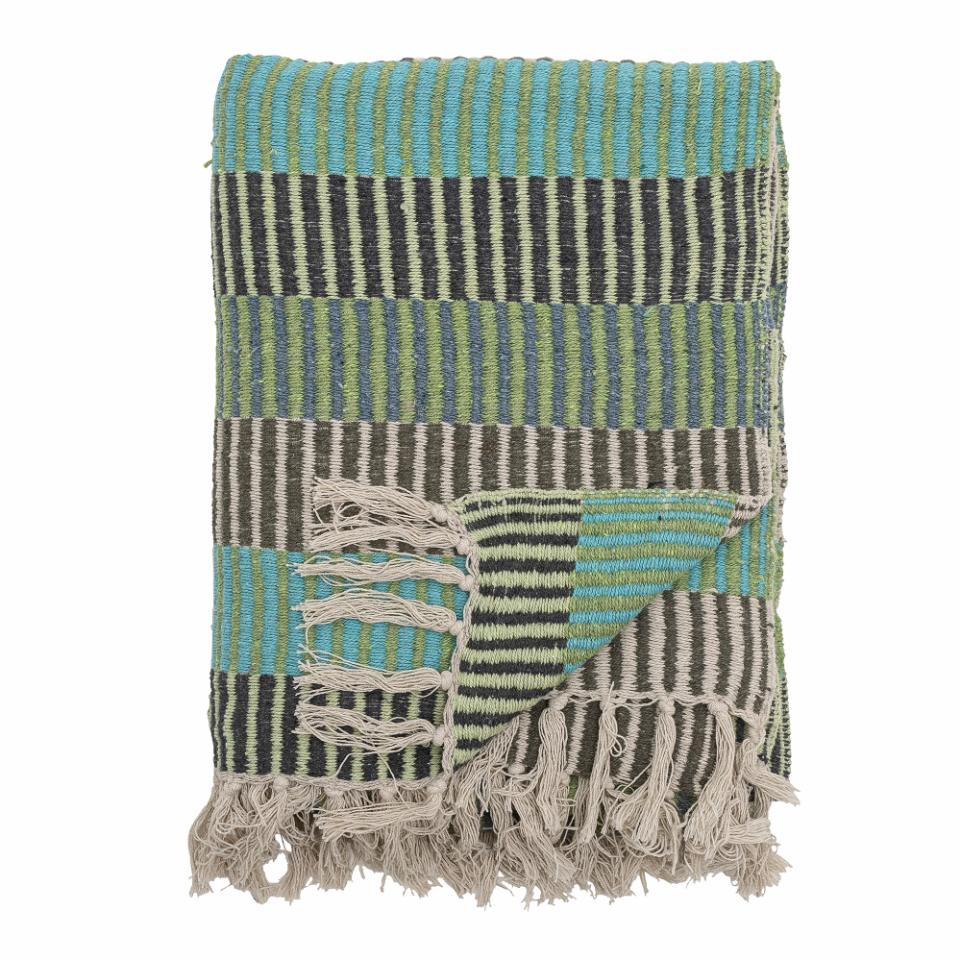 Creative Collection throw Isnel blue recycled cotton