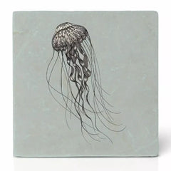 Ligarti tile coaster natural stone jellyfish